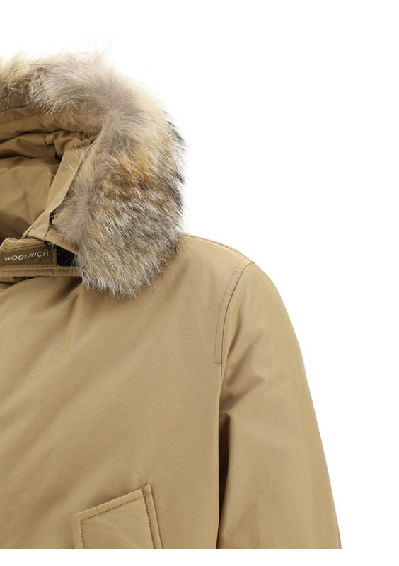 Woolrich Down Jacket "arctic" In Brown