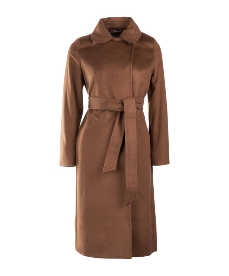 Max Mara Long-sleeved Coat In Brown