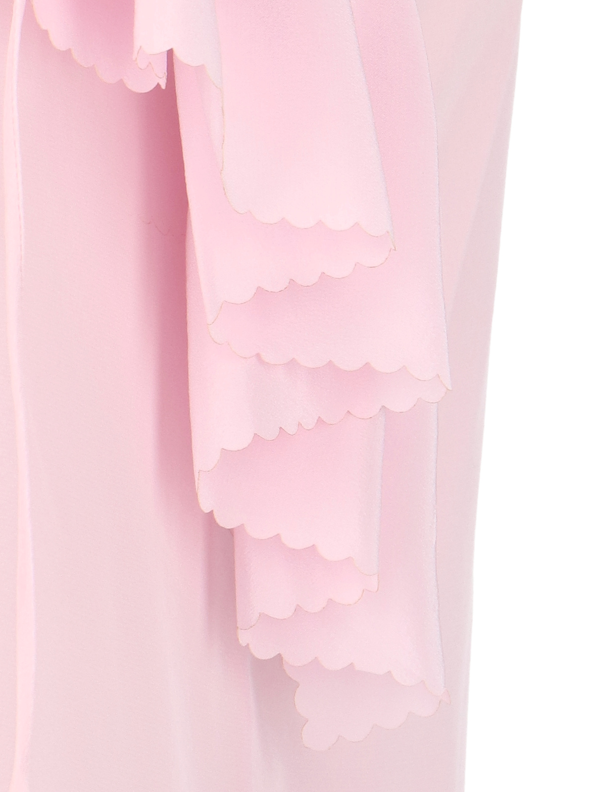 Shop Victoria Beckham Ruffle Detailed Long-sleeved Blouse In Pink