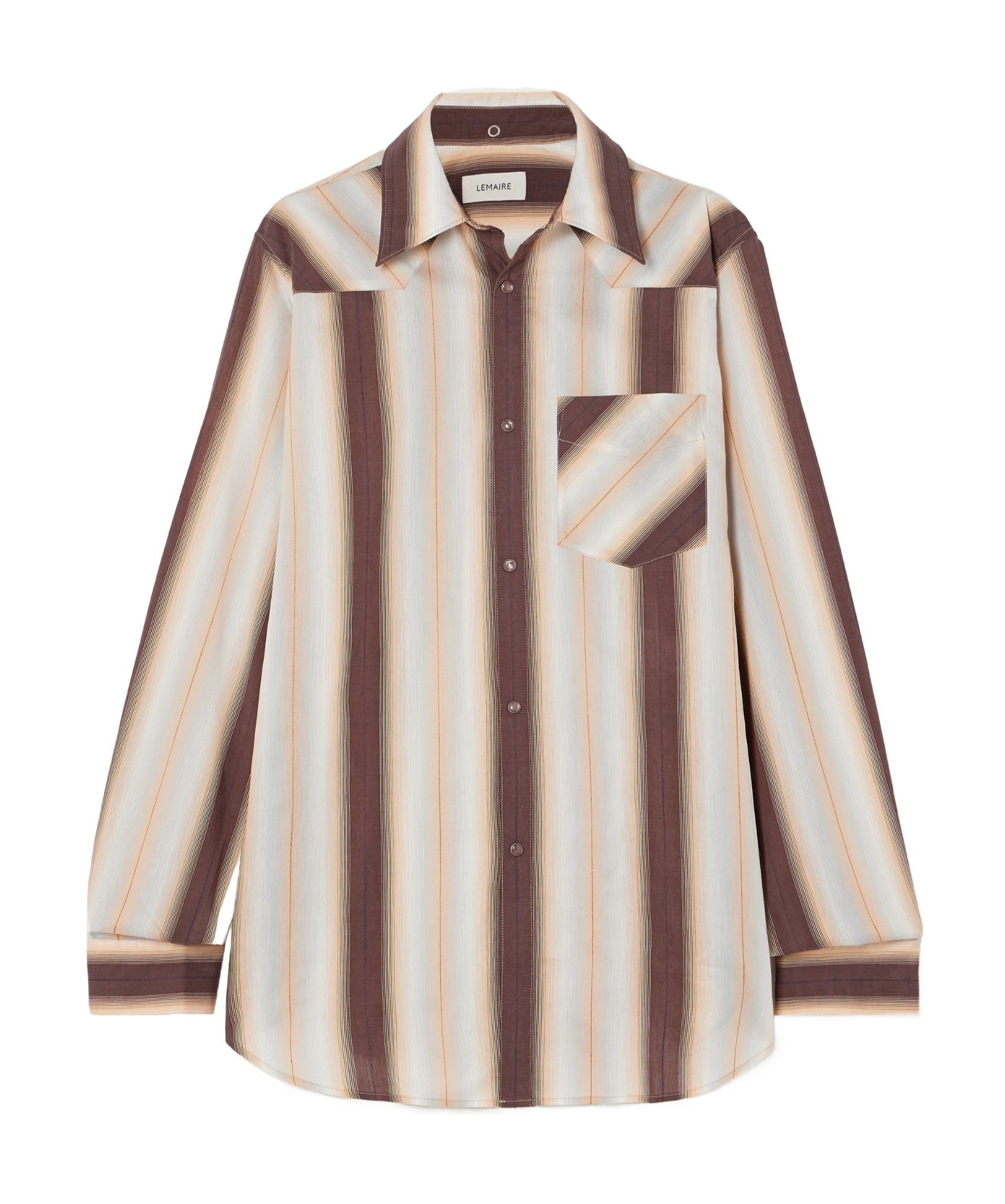 Lemaire Long-sleeved Shirt In White