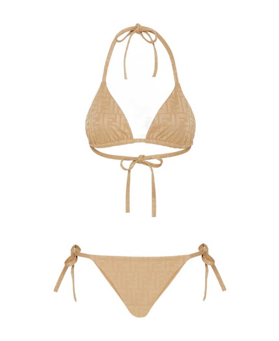 Fendi Double-sided Bikini In Nude