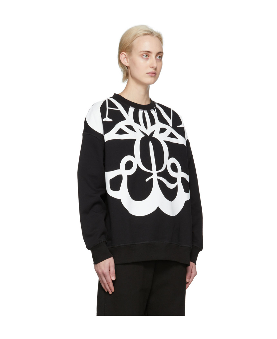 Alexander Mcqueen Exploded Seal Logo-print Sweatshirt In Black