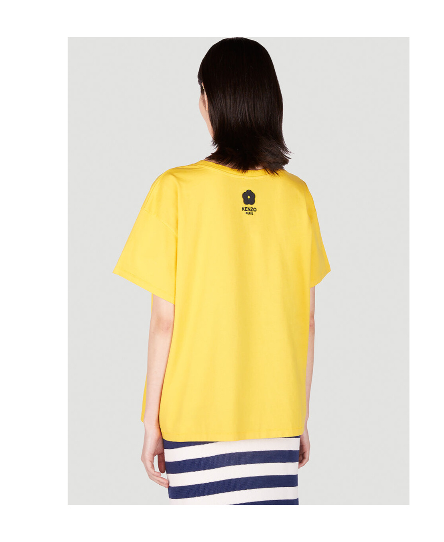 Shop Kenzo ' Éléphant' Casual T-shirt In Yellow