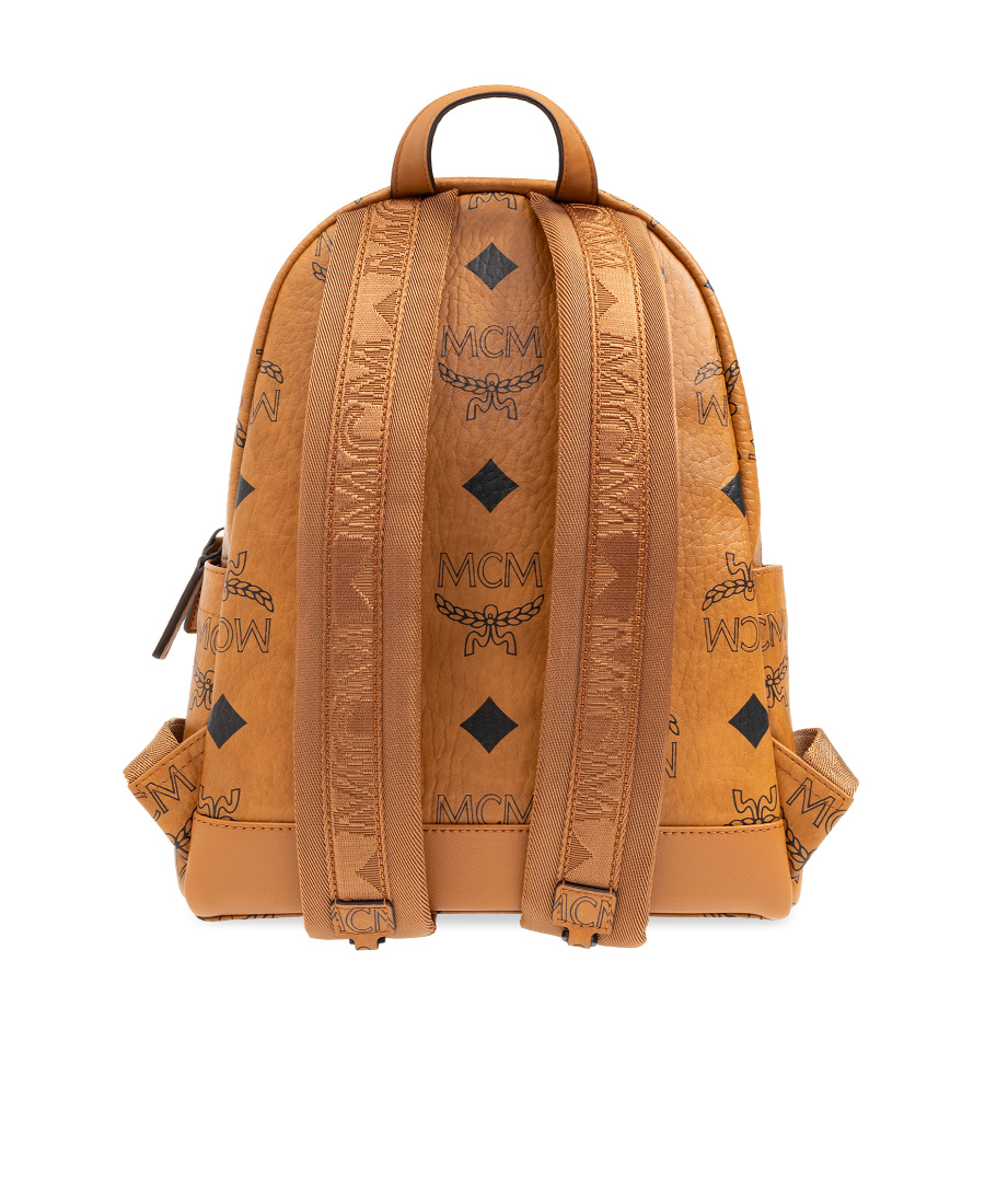 Mcm Small Stark Backpack In Brown