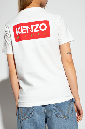 Kenzo T-shirt With Round Neck And Short Sleeves In White