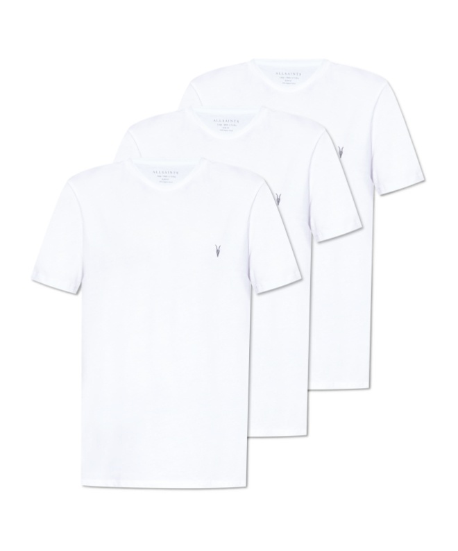Allsaints Short-sleeved T-shirt Three-piece Set In White