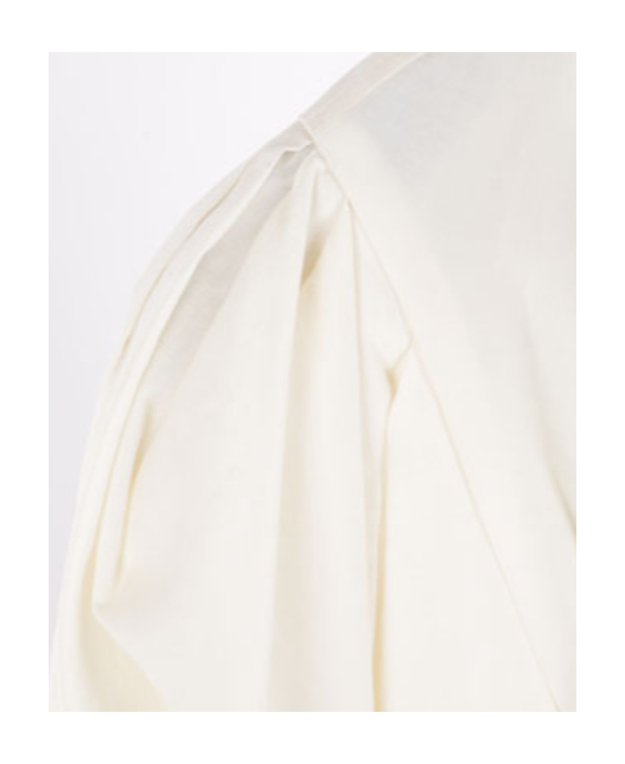 Shop Isabel Marant Ruffle-neck Ruched Blouse