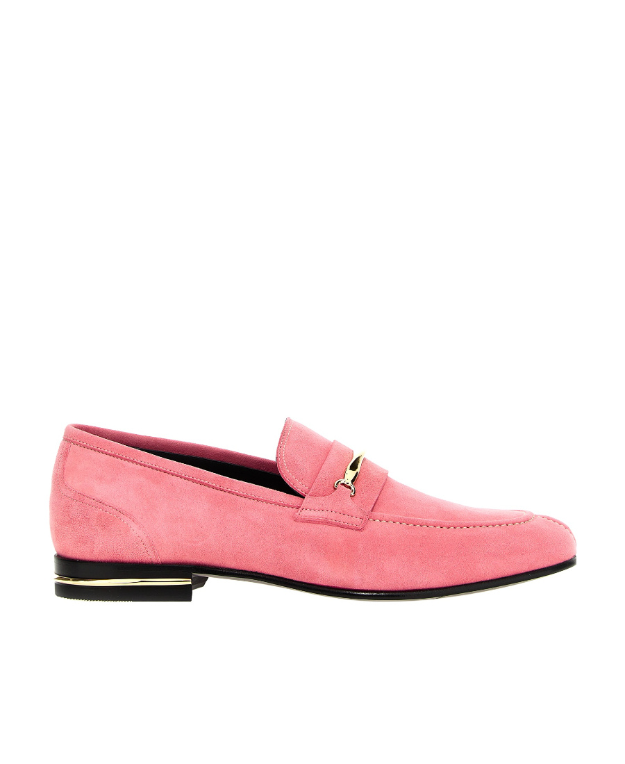 Bally Pink Genos Buckle-embellished Loafers In Pink