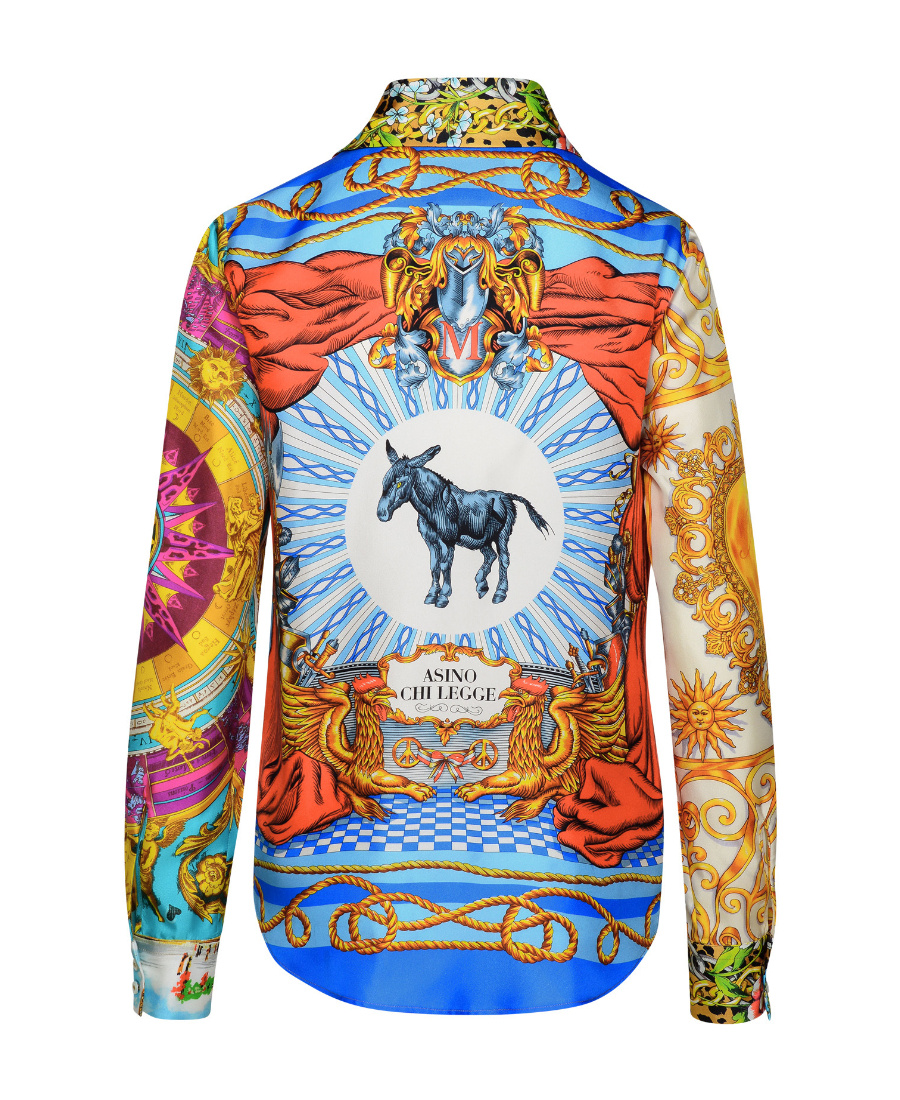 Moschino Mix-print Silk Shirt In Multi | ModeSens