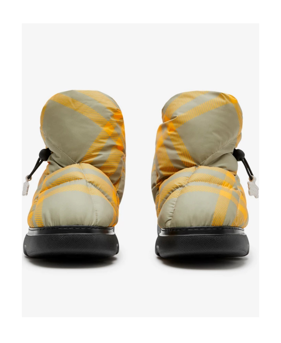 Shop Burberry Check Pillow Padded Ankle Boots In Multicolor