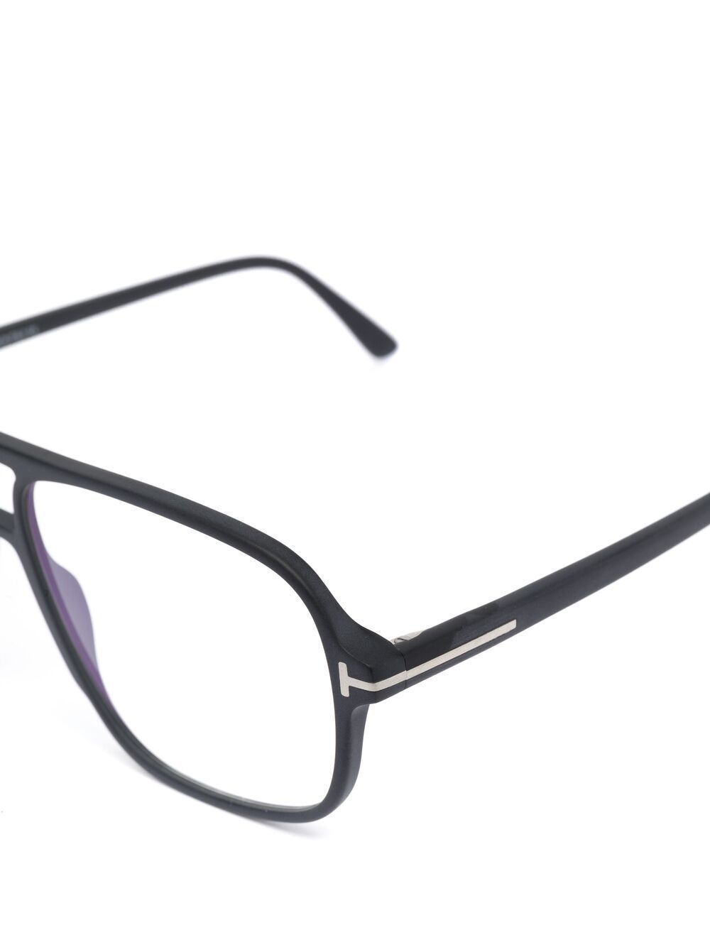 Tom Ford Ft5737-b Aviator-frame Glasses In Gray