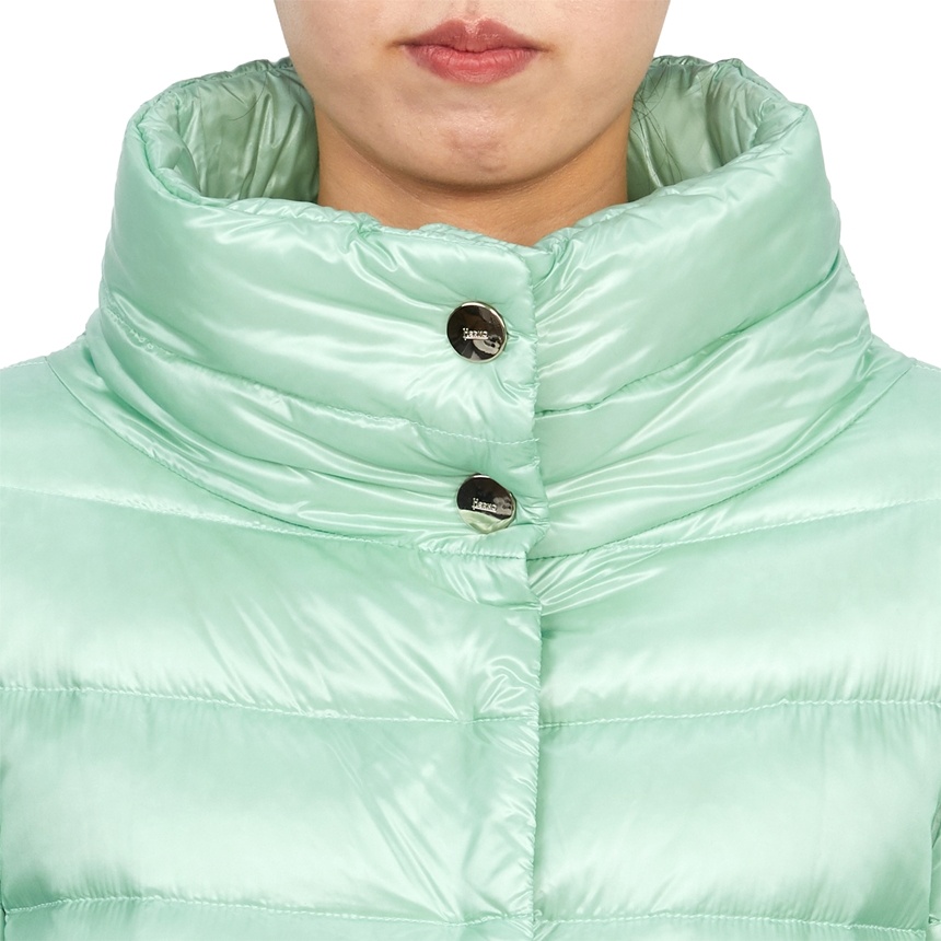Herno Long-sleeved Down Jacket In Green
