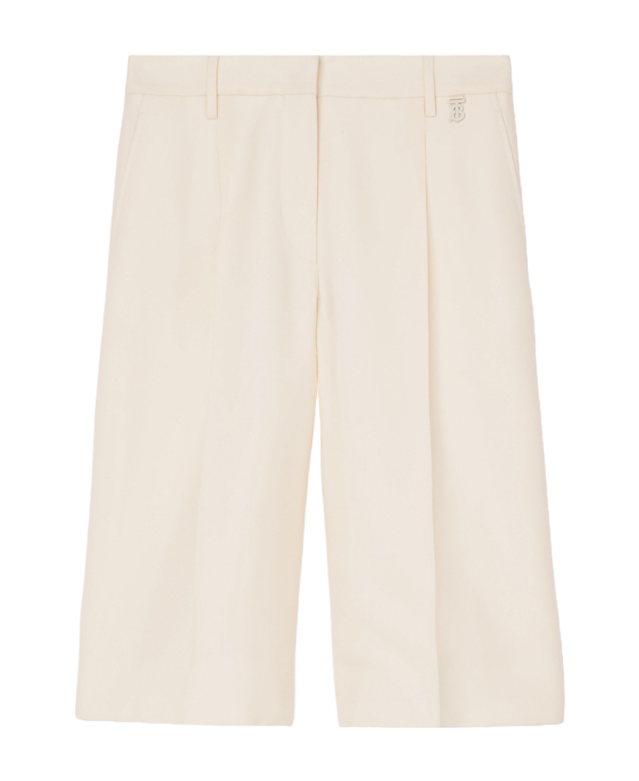 Burberry High-waisted Tailored Shorts In Nude