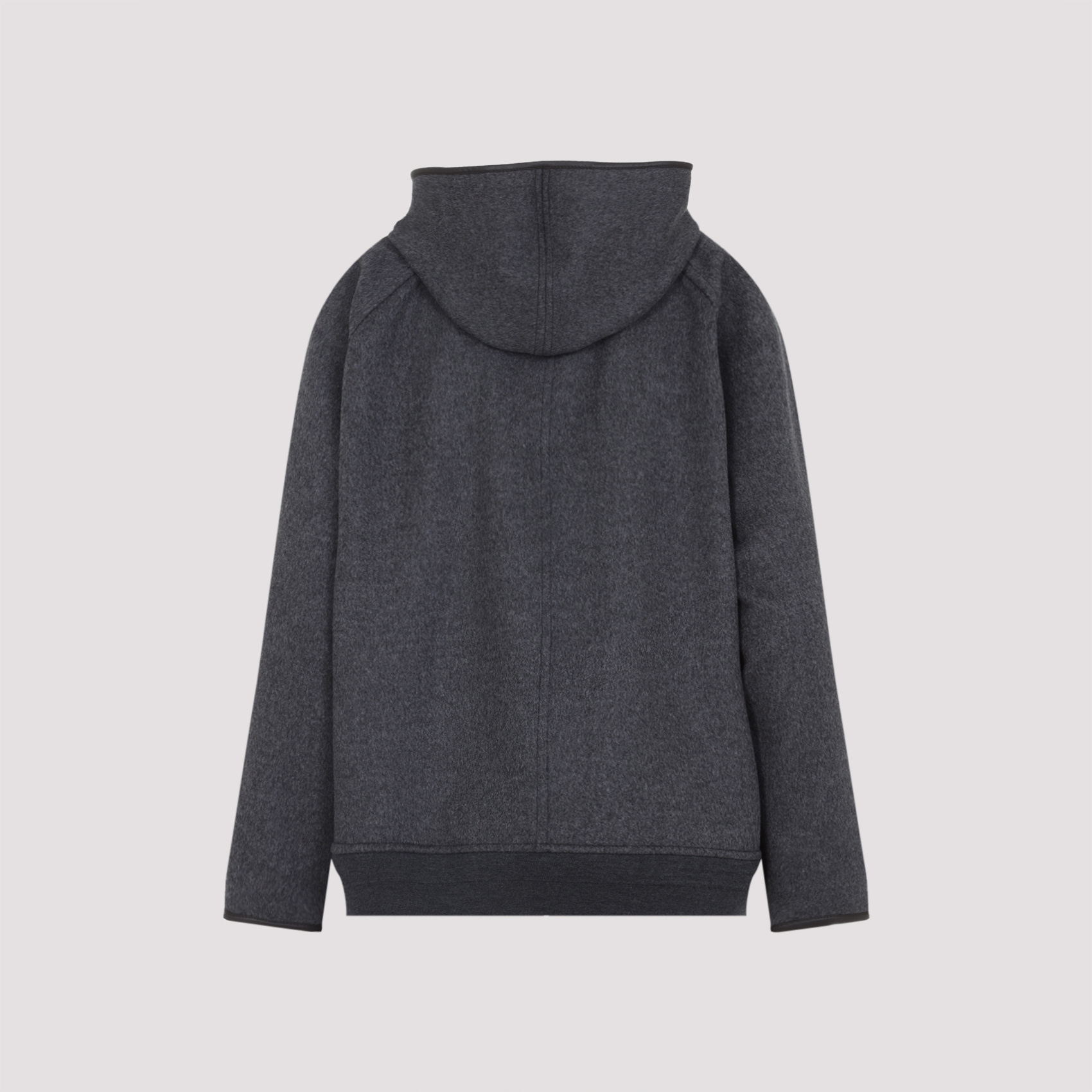 Bottega Veneta Wool Jacket With Hood And Leather Trim