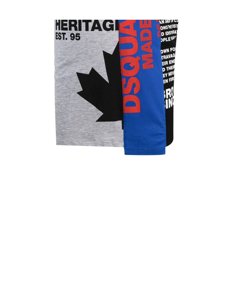 Dsquared2 Logo-print Colour-block T-shirt In Multicolor