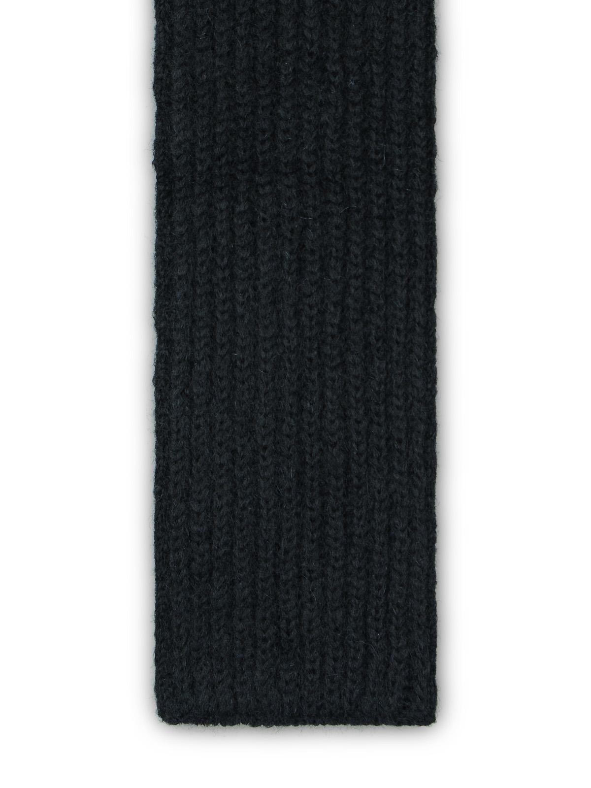 Jil Sander Black Wool Blend Scarf In Black