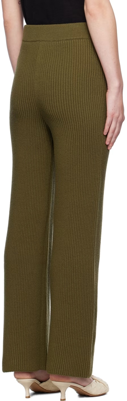 Shop Jil Sander Ribbed Trousers In Green