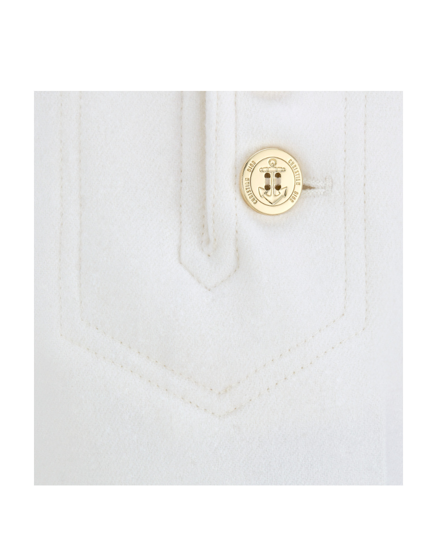 Dior Button Shorts In White