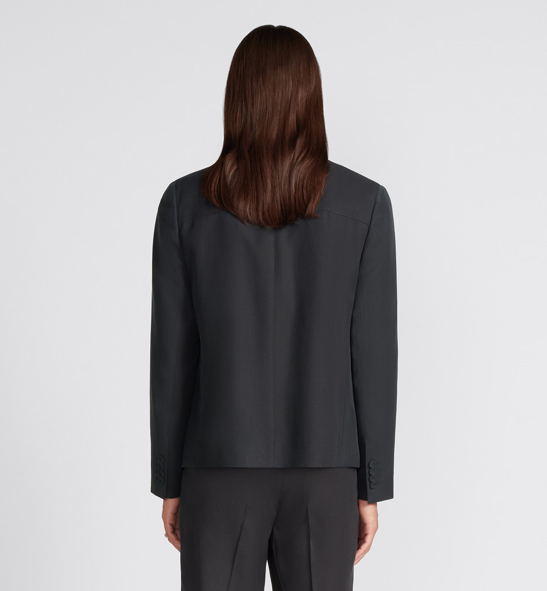 Dior Zipper Wool Blended Leisure Jacket In Black