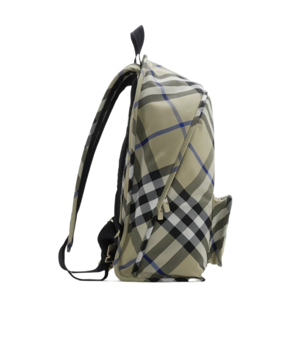 Burberry Check-print Backpack In Black