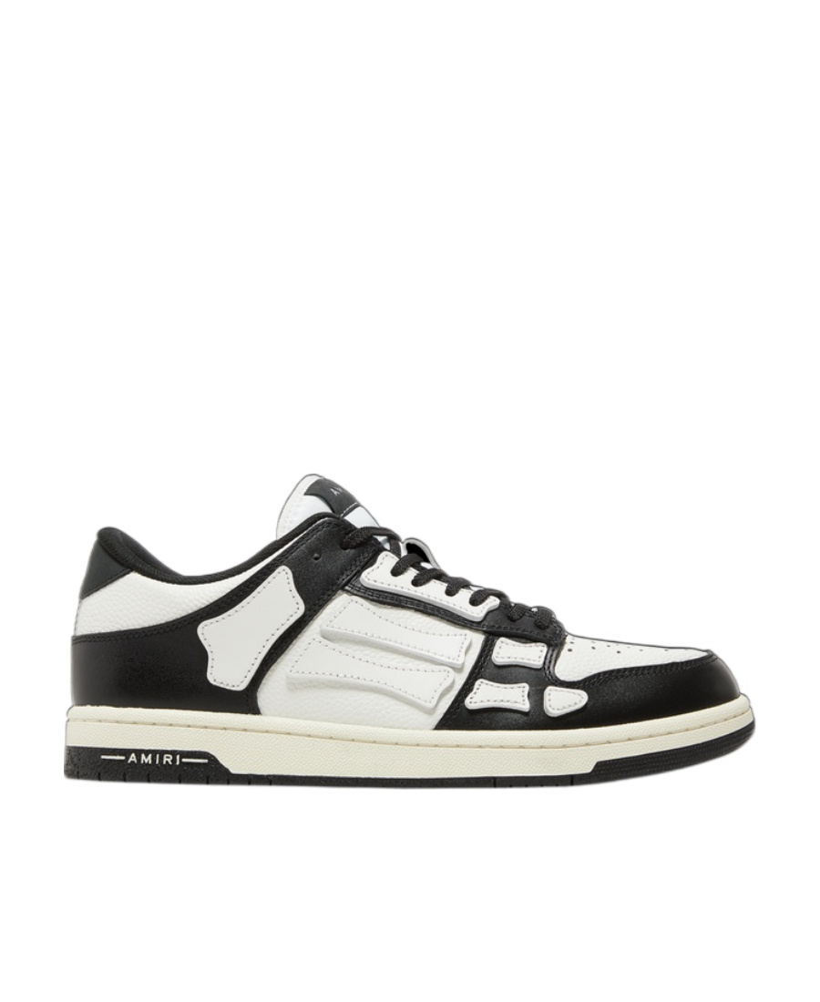 Amiri Skel Bicolor Leather Low-top Sneakers In White
