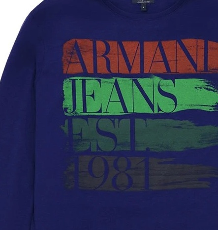ARMANI JEANS T-SHIRT WITH ROUND NECK AND LONG SLEEVES