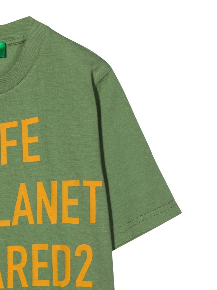 Dsquared2 Teen One Life One Planet T-shirt In Green