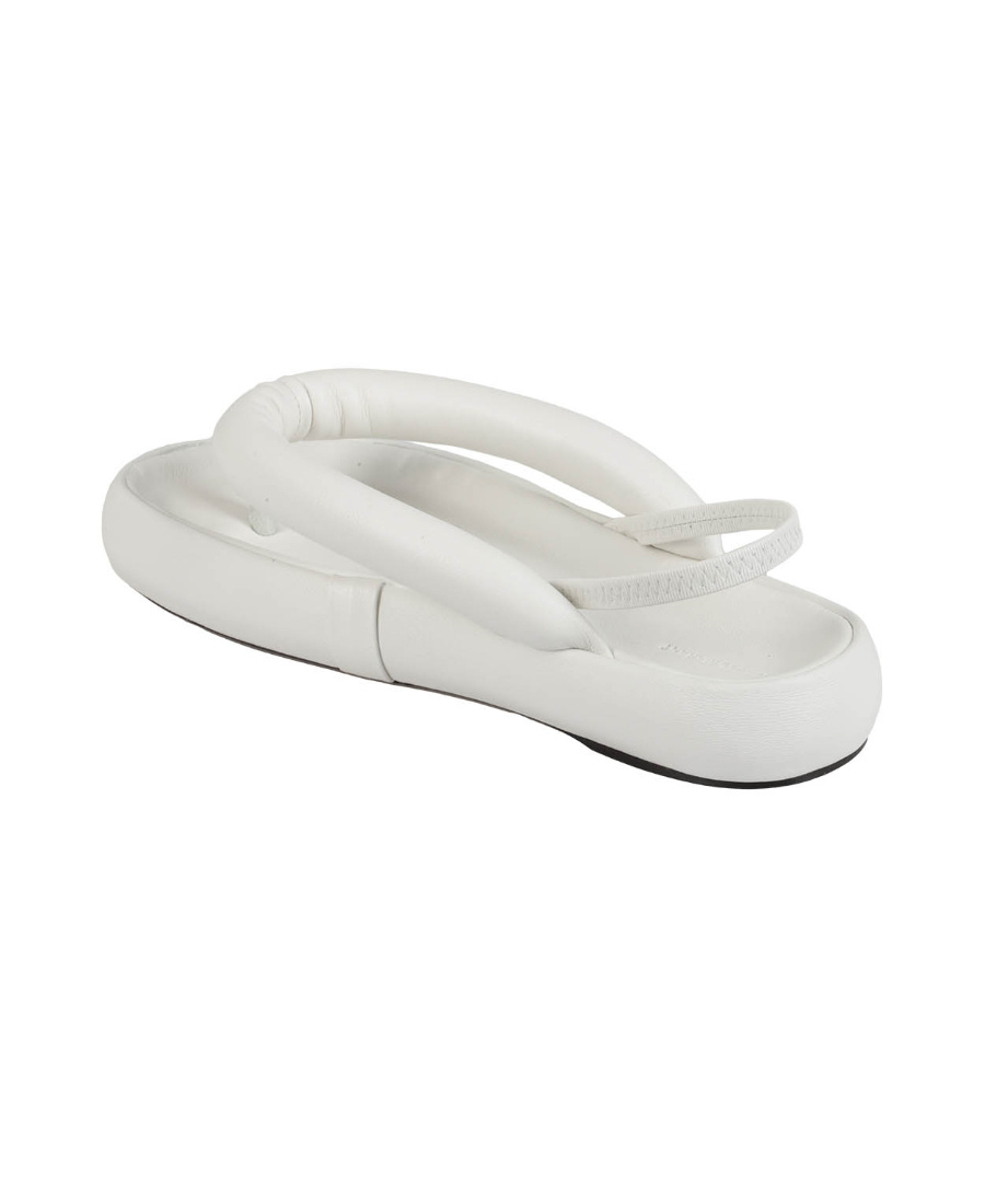Isabel Marant Orene Leather Flatform Sandals In White