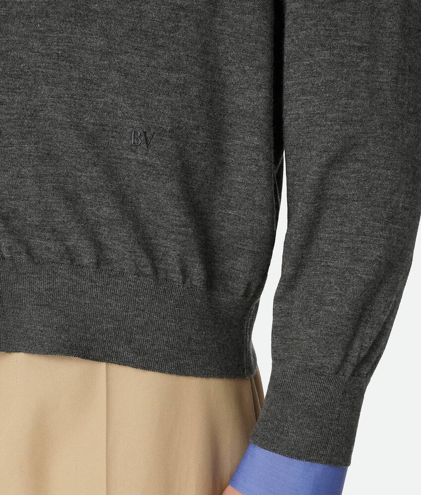 Bottega Veneta Light Fine Cashmere Cardigan In Gray Mixed Color