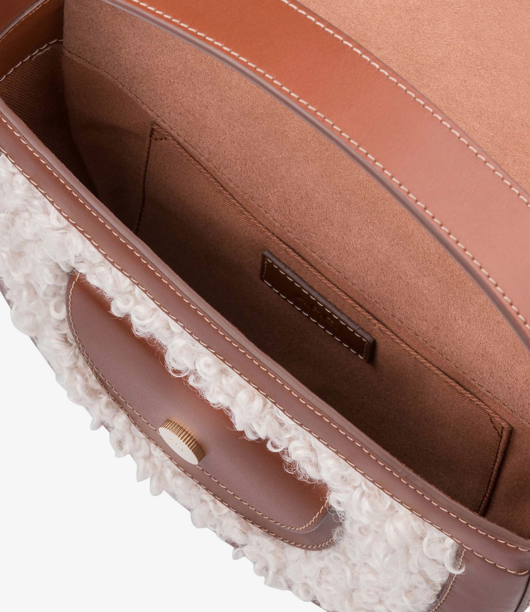 Apc Logo Shoulder Bag In Brown