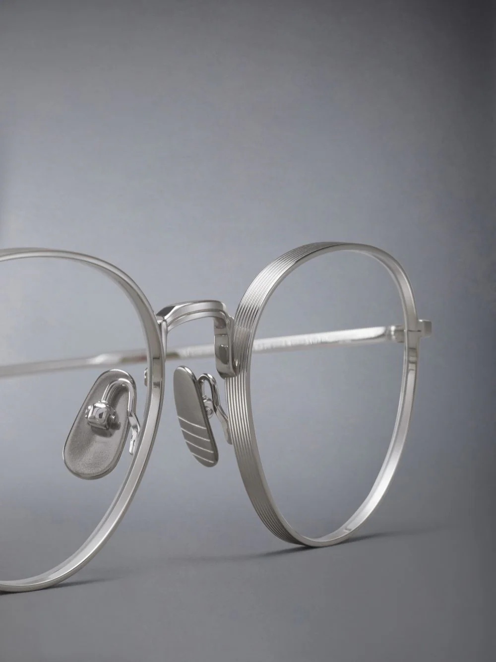 Shop Thom Browne Round-frame Glasses In Gray