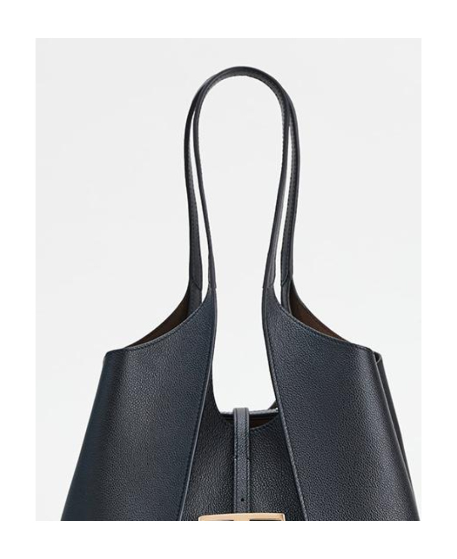 Tod's Timeless Leather Shopping Bag In Black