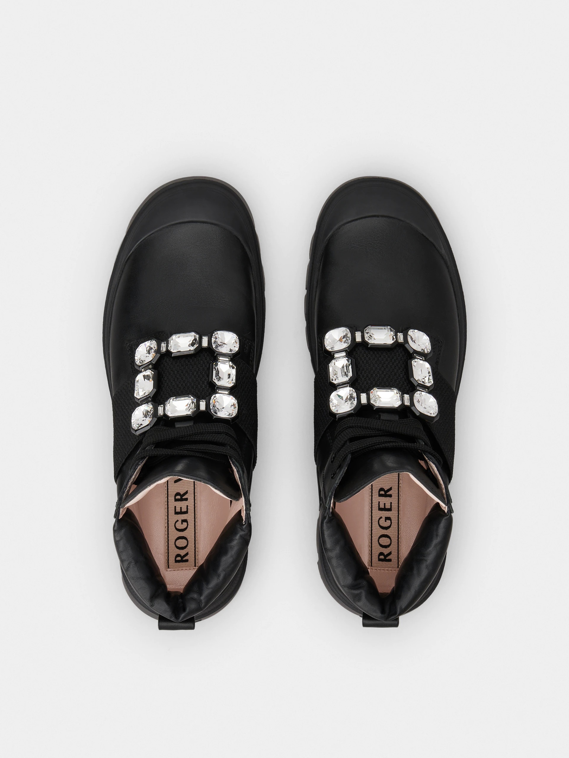 Roger Vivier Tie Buckle Boots In Black