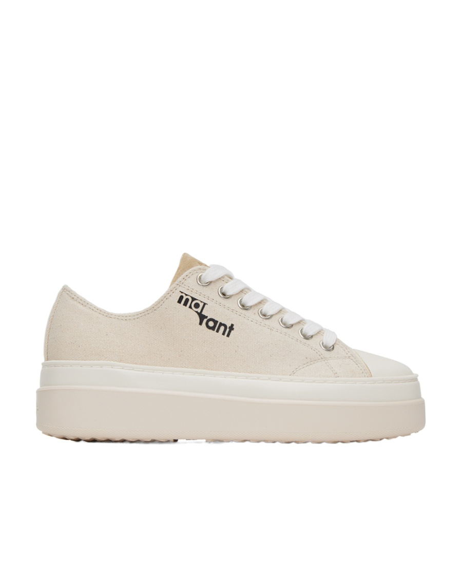 Isabel Marant Austen Canvas Platform Sneaker In Nude