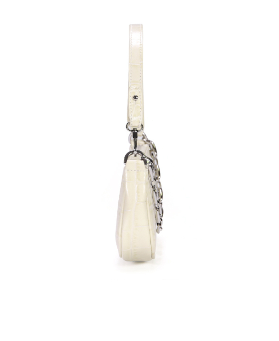 By Far Mini Rachel Shoulder Bag In White