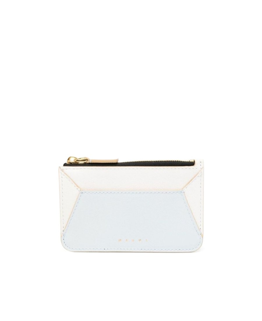Shop Marni Colour-block Logo Wallet In White