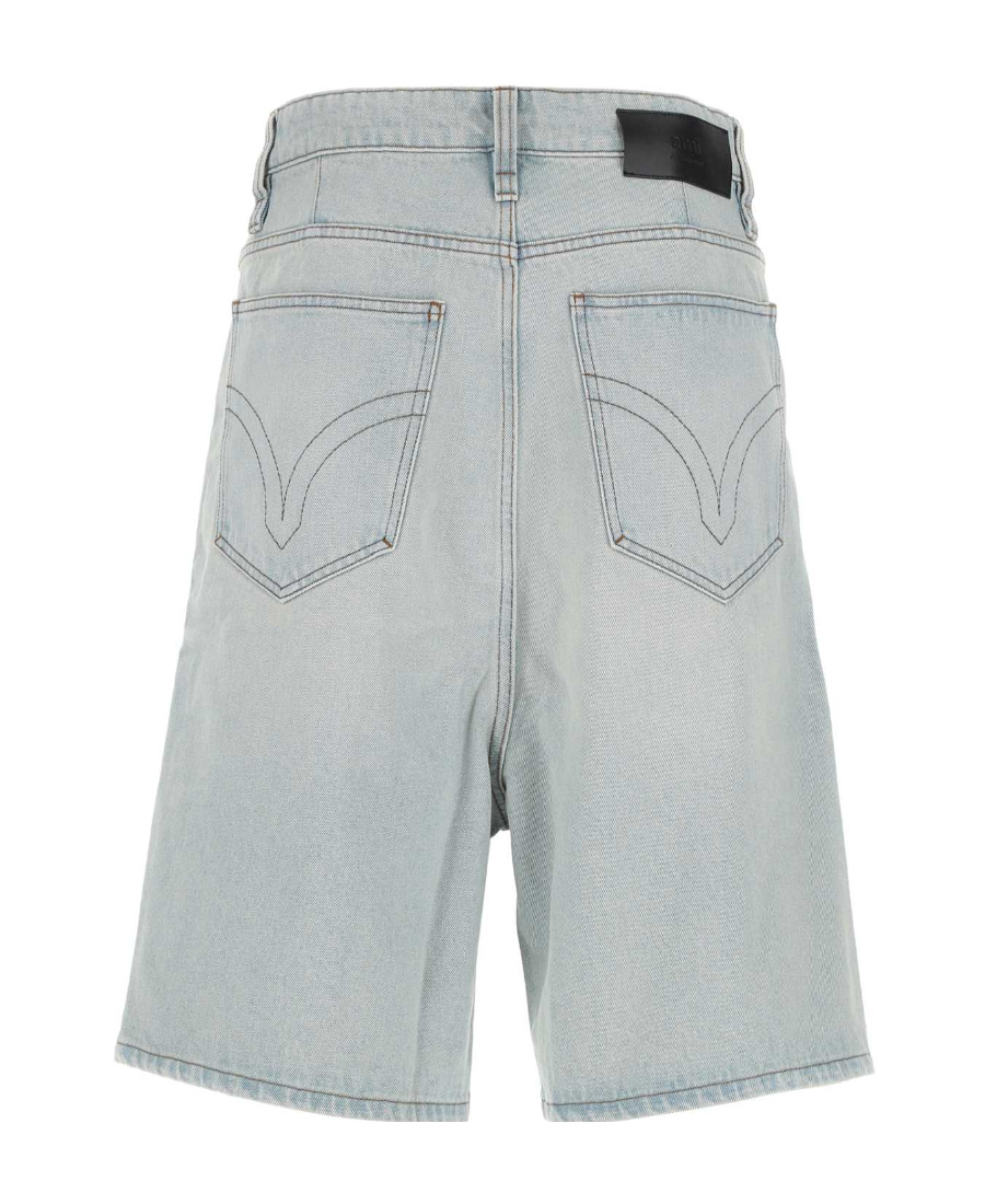 Ami Alexandre Mattiussi Alex Fit Denim Shorts In Gray
