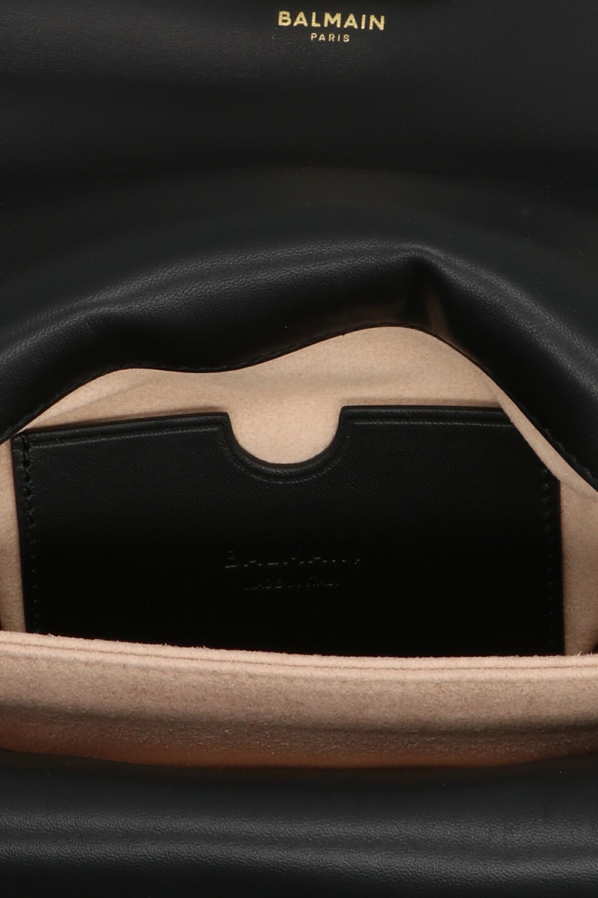 BALMAIN 1945 SOFT SMALL BAG IN QUILTED LEATHER