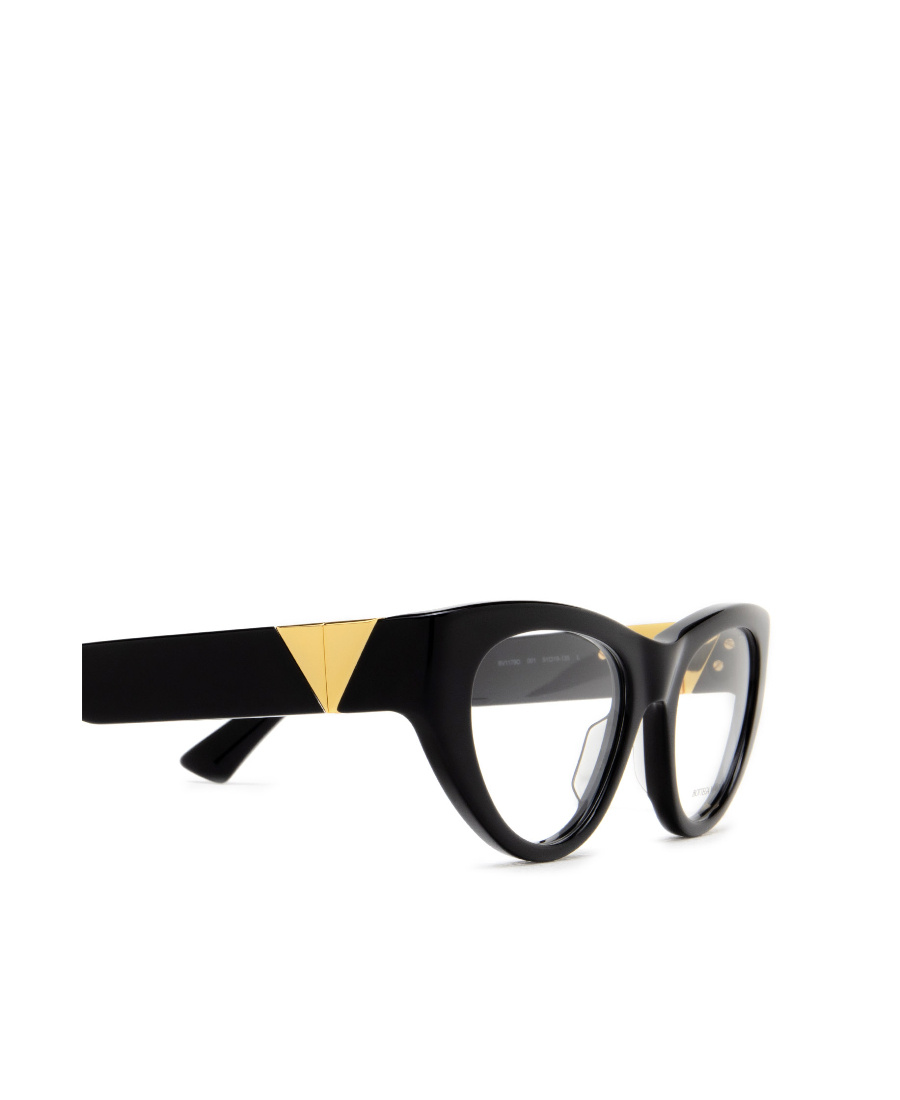 Bottega Veneta Thick Cat Eye-frame Glasses In Black