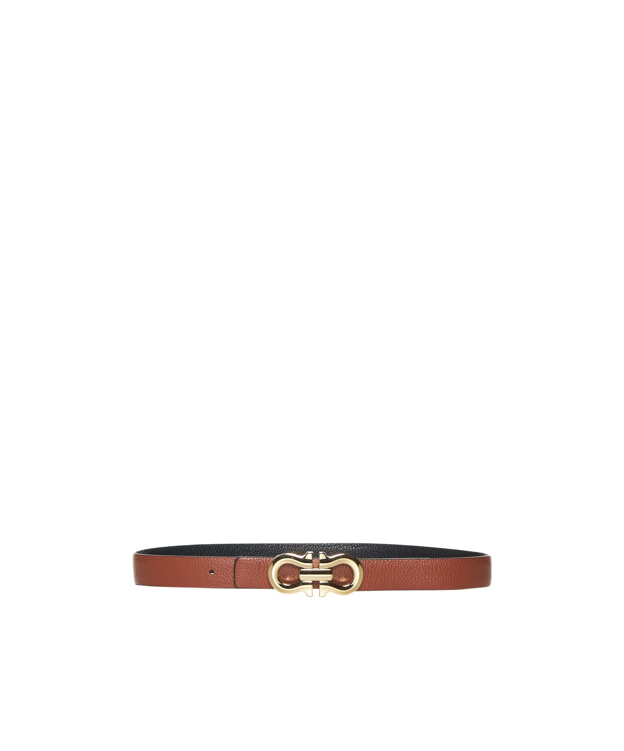 Ferragamo Reversible Gancini Belt In Brown