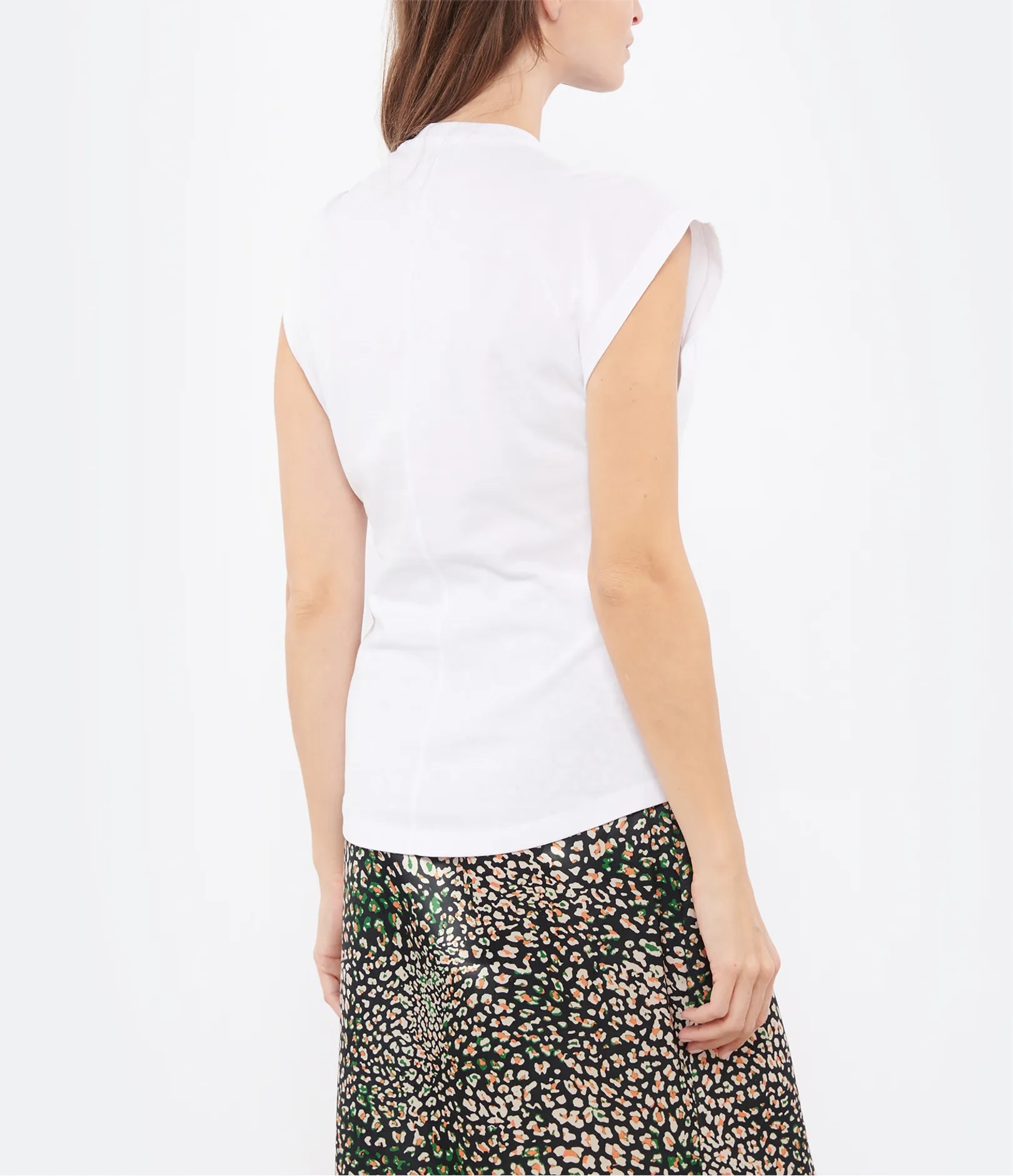 Isabel Marant Nayda Bow-detailed T-shirt In Nude