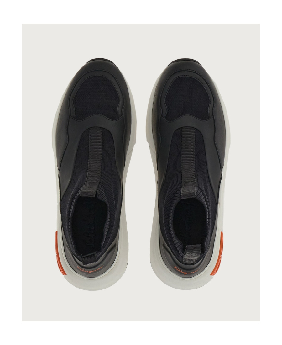 Ferragamo Black Cosma Sock High-top Sneakers Woman In Black