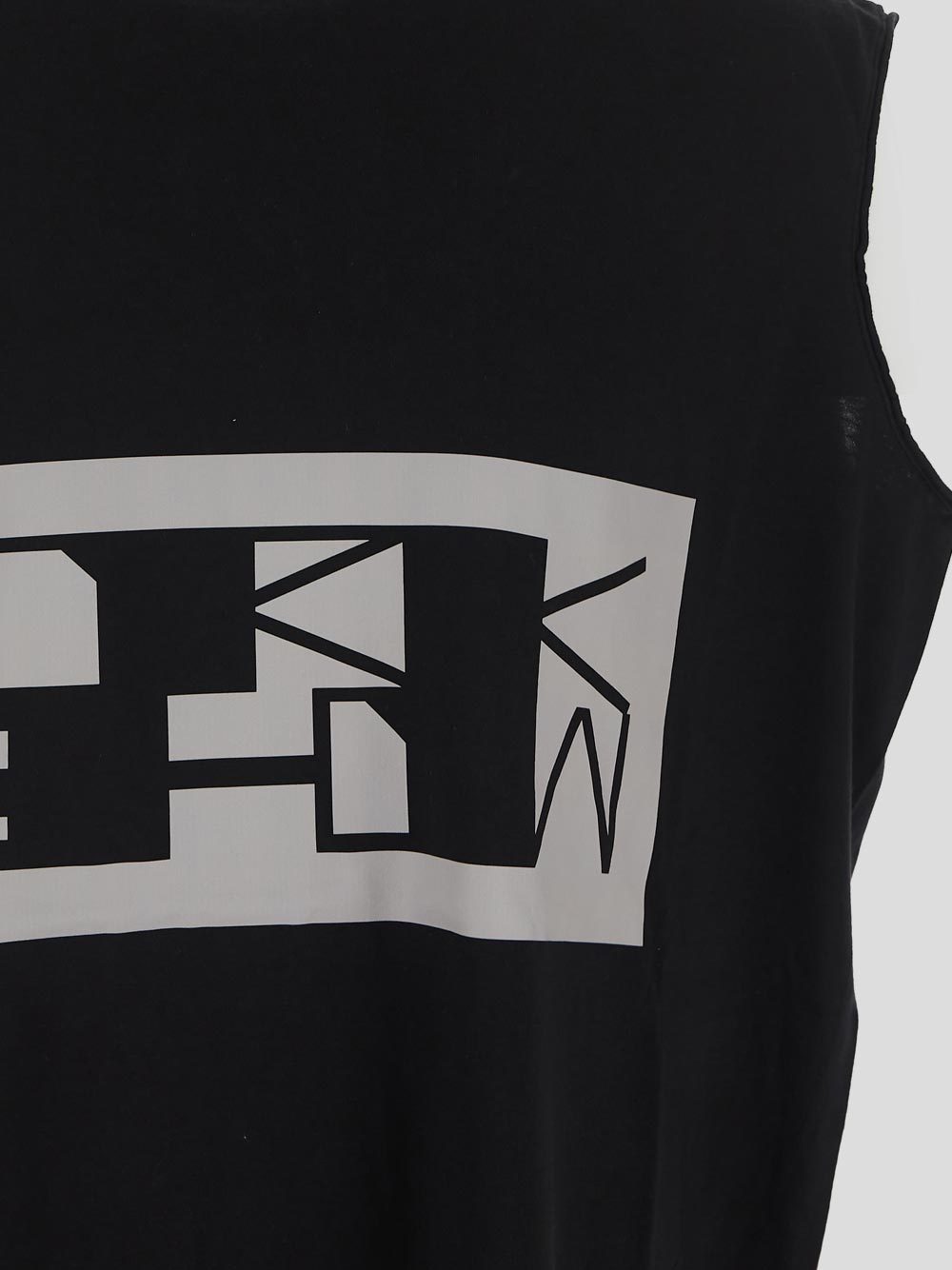 Rick Owens Drkshdw Tarp Logo-print Organic Cotton Top In Black