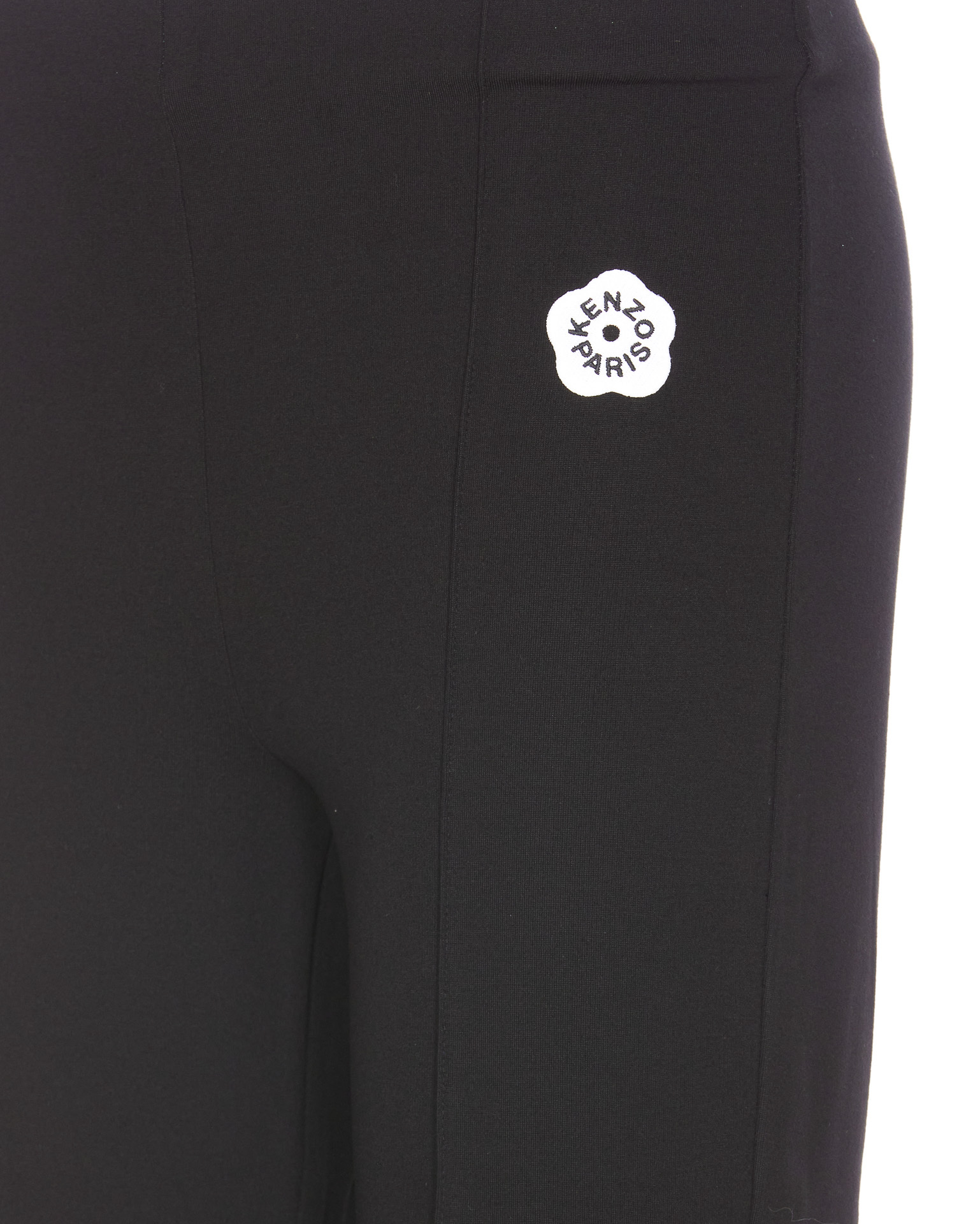 Shop Kenzo 'boke Flower 2.0' Embroidered Flared Pants In Black