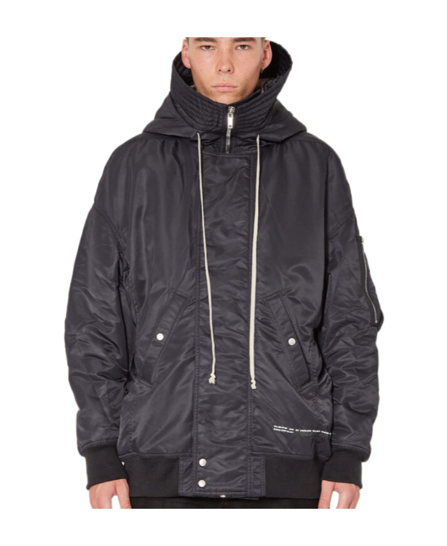 Rick Owens Drkshdw Drkshdw By Rick Owens Man Jacket Black Size L Polyamide In Black