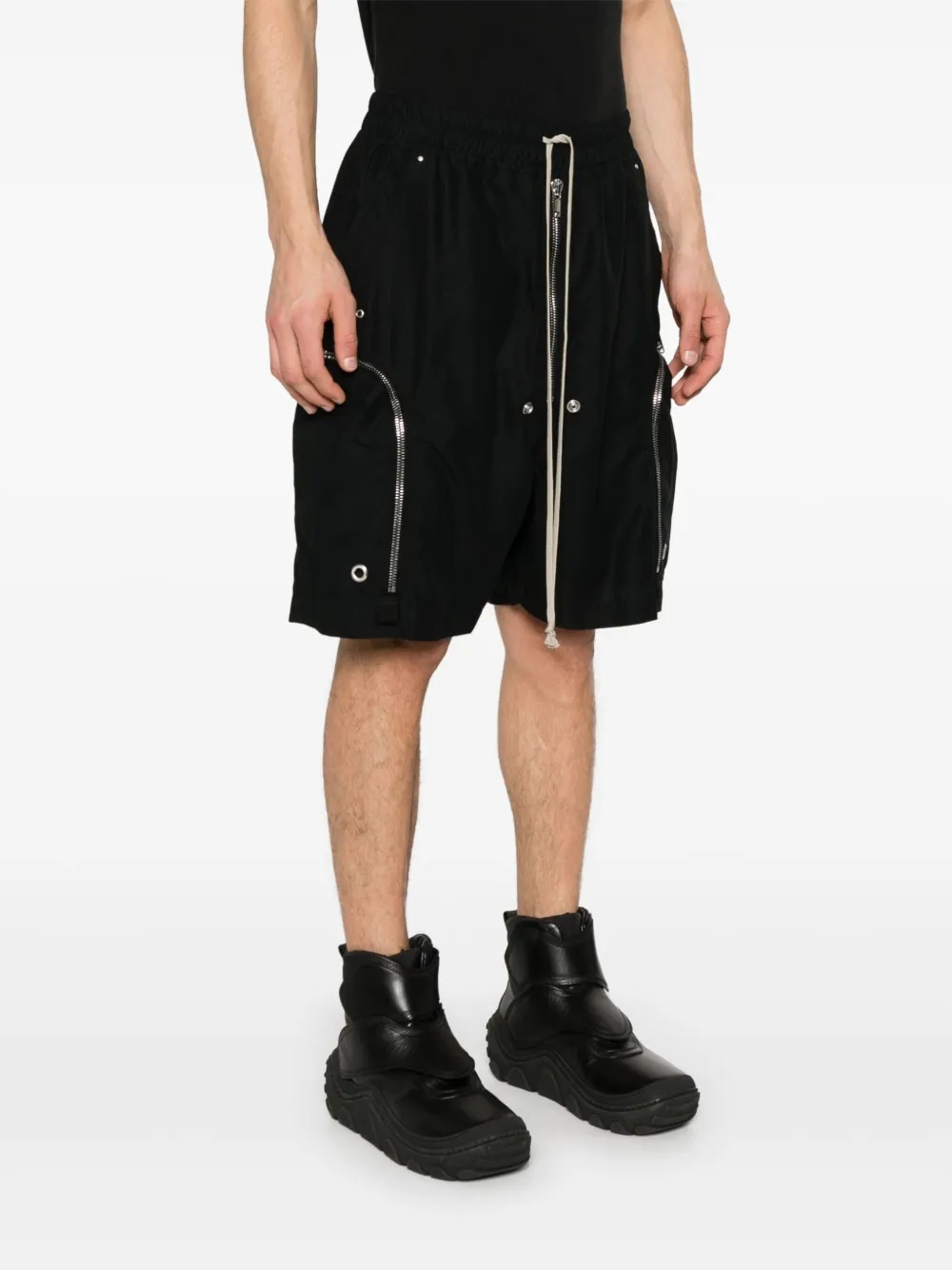 Rick Owens Drkshdw Drkshdw By Rick Owens Relaxed-fit Bermuda Shorts With Drawstring In Black