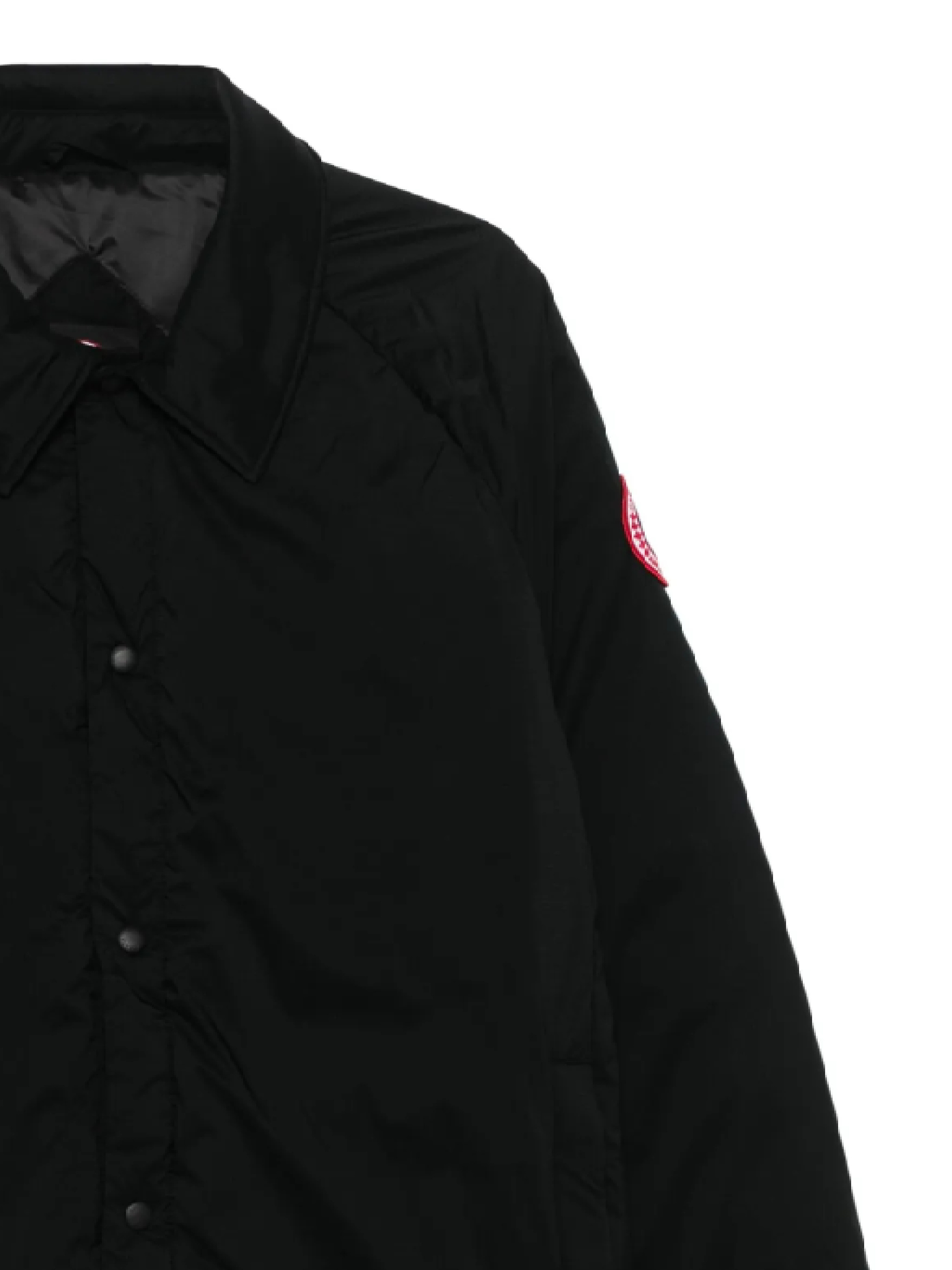 Canada Goose Nylon Jacket With Long Sleeves And Collar In Black