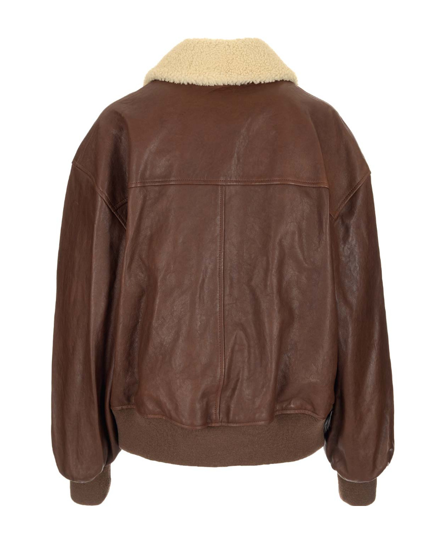 Khaite Shellar Jacket Classic Brown Leather In Brown