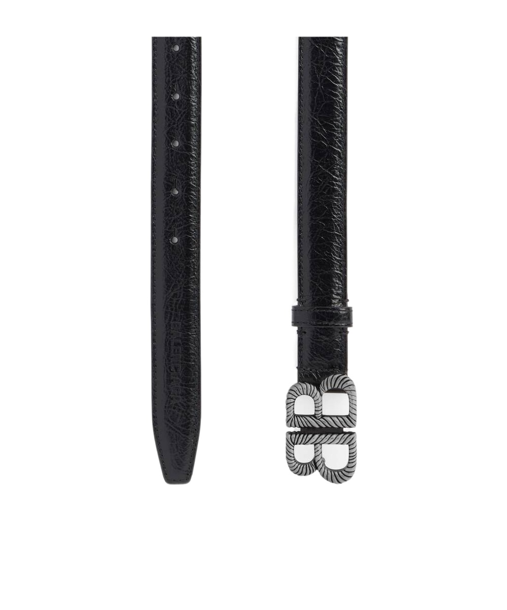 Balenciaga Big Bb Belt In Black