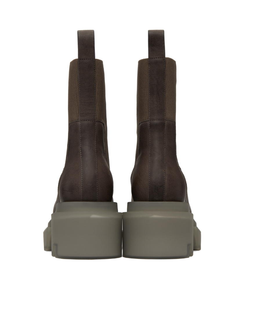 Rick Owens 45mm Tractor Nubuck Ankle Boots In Black